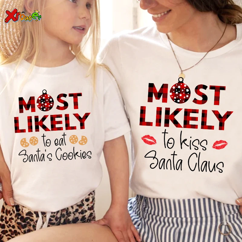 

Family Matching Outfits Christmas Shirt Party T Shirts Kids Family Look Mommy Daughter Matching Clothes Couple Matching Outfits