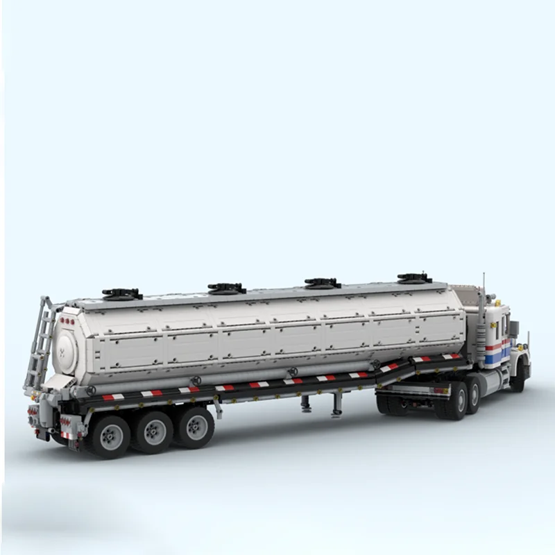 4519 個 MOC タンクセミトレーラーマニュアルハイウェイモデルビルディングクリスマスギフトブロック建築組み立て DIY ブリックおもちゃ誕生日