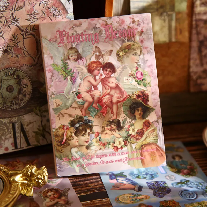 30-folhas-da-serie-contos-de-fadas-da-tarde-materiais-de-decoracao-retro-estilo-ins-livro-de-adesivos-recortados-suprimentos-para-scrapbook-diy-e-diario-estetico