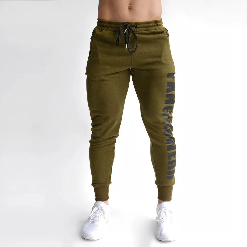 

Mens Cotton Brand Casual Skinny Pants Joggers Sweatpants Fitness Workout Track Trousers New Autumn Male Fashion Sweatpants