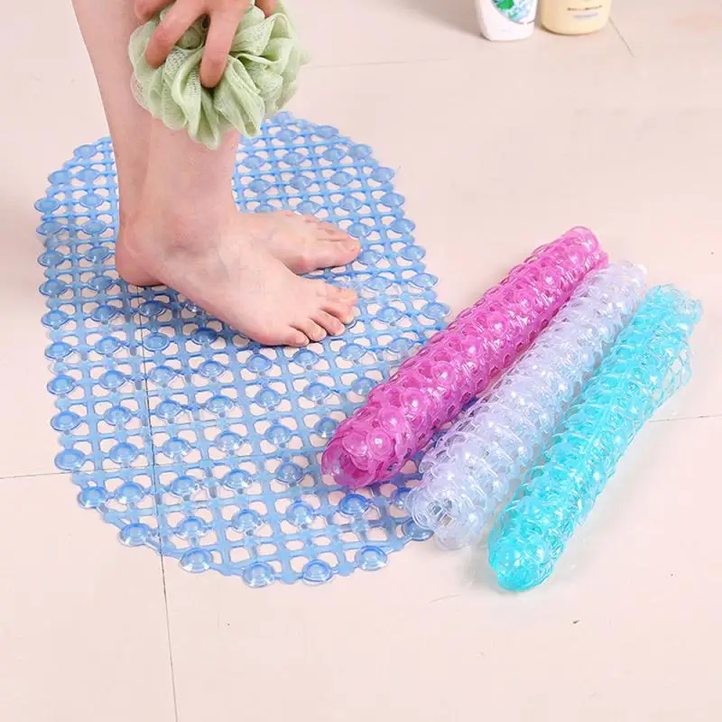 1 Pcs PVC Oval Water Drop Bathroom Non-slip Mat Bath Oval Bedroom Floor Shower Mat Absorbent Carpet Four-color Bathroom Tool