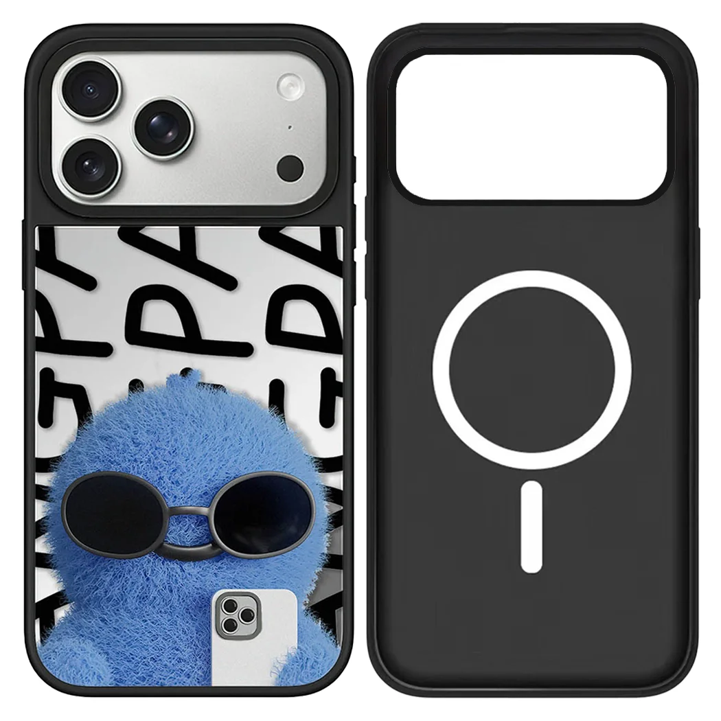 Glasses Selfie Mirror Surface Magnetic Phone Case Cover For IPhone 12 13 14 15 16 17 Pro Max Case For IPhone 17 Air
