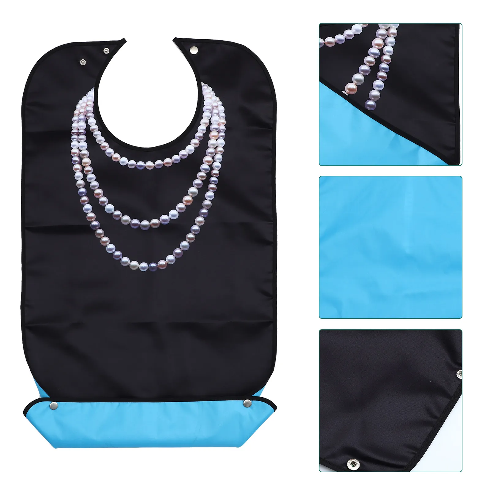 Eating Apron Meal Bib Waterproof Clothing Protector for Adults Elderly Large Pocket Easy Wash Reusable Dinning Protective