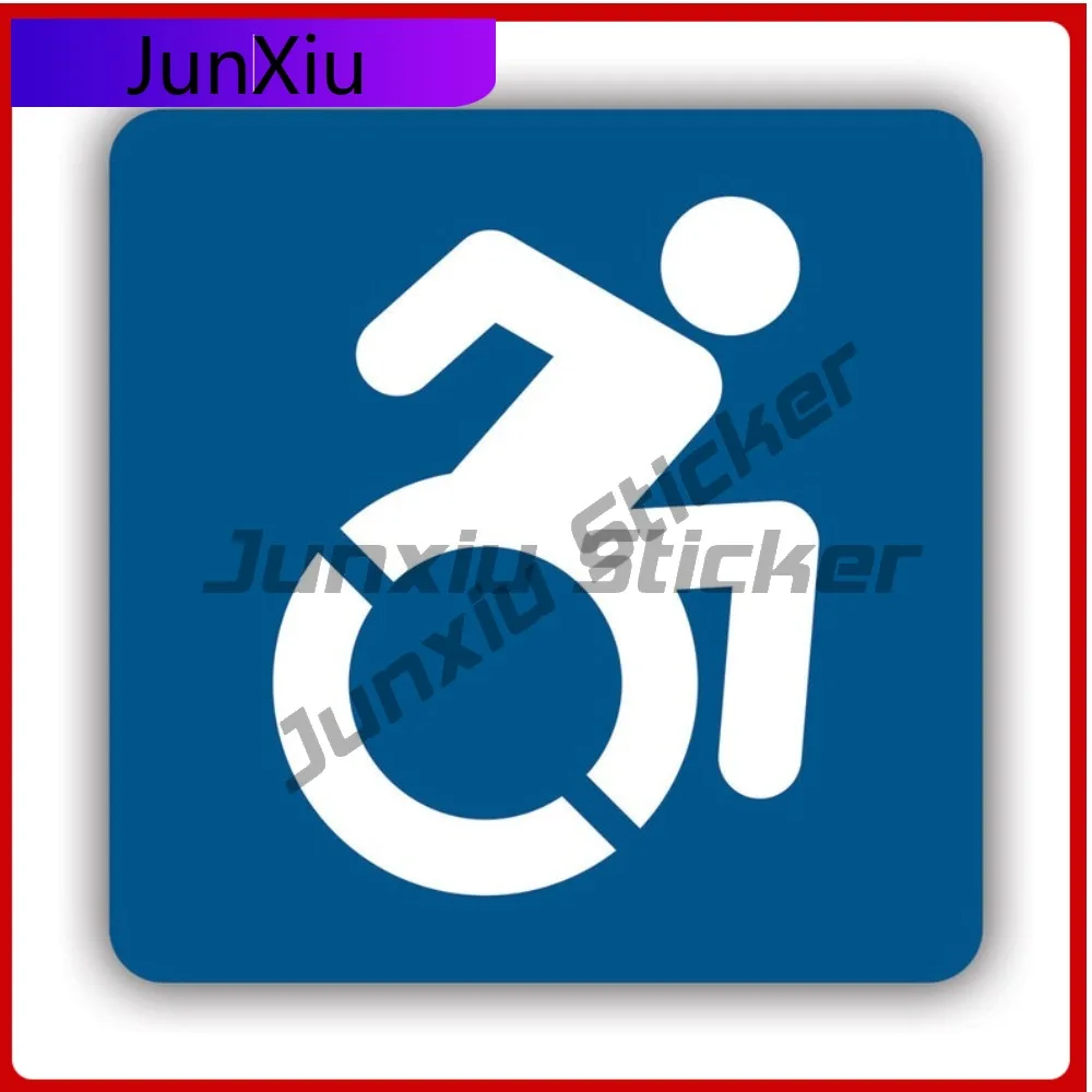 

Isa Accessible Icon Waterproof Weather Resistant Funny For Rear Windshield Motorcycle Helmet No Residue Easy To Remove Decal