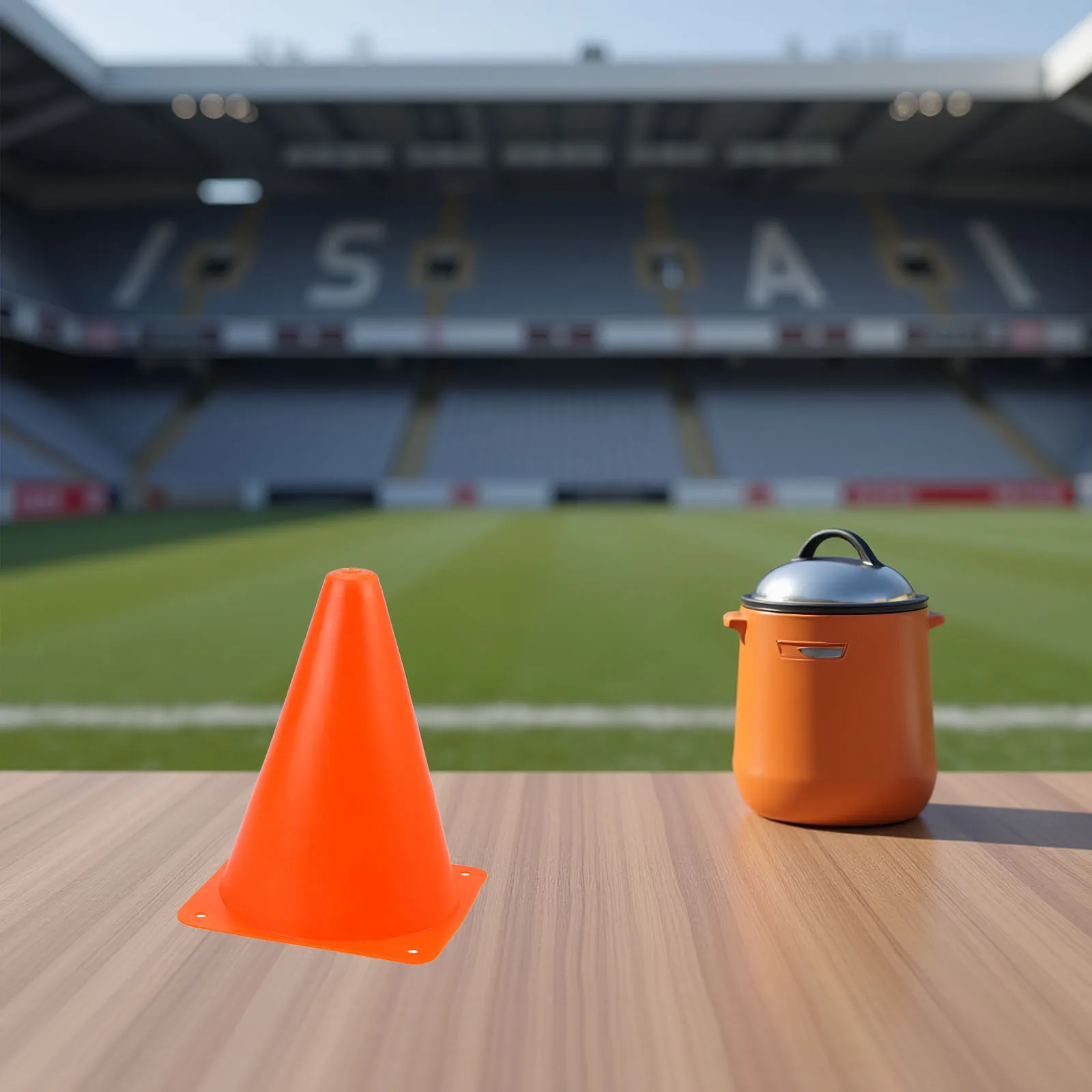 

6Pcs Bright Orange Football Soccer Rugby Training Cones Sturdy Durable for Outdoor Sports Exercises Obstacle Courses Dog Horse