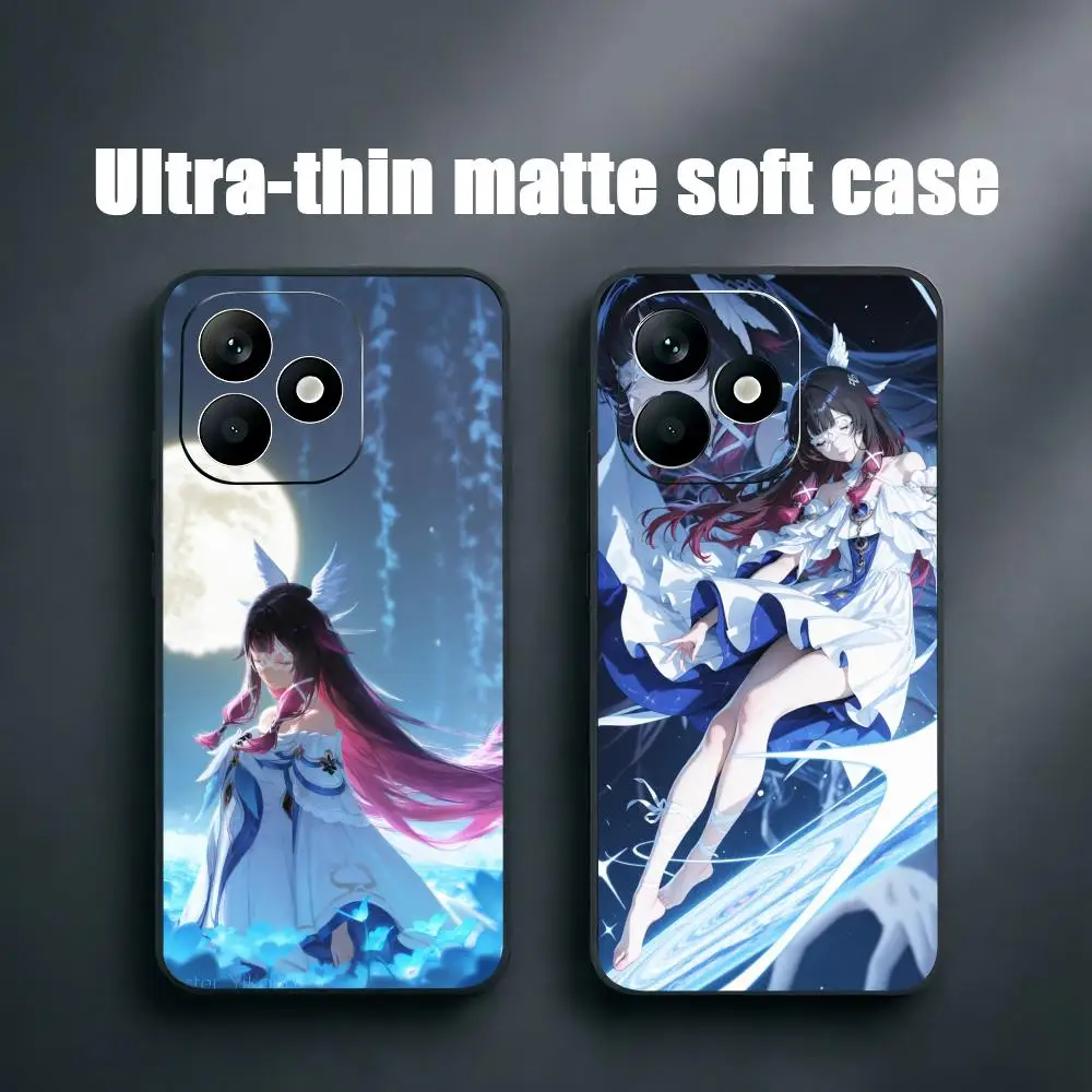 columbina Genshin Game Phone Case For Xiaomi Redmi Note 17 15 14 13 12 11 Pro Plus S 5G 14C A3 Soft Black Phone Cover