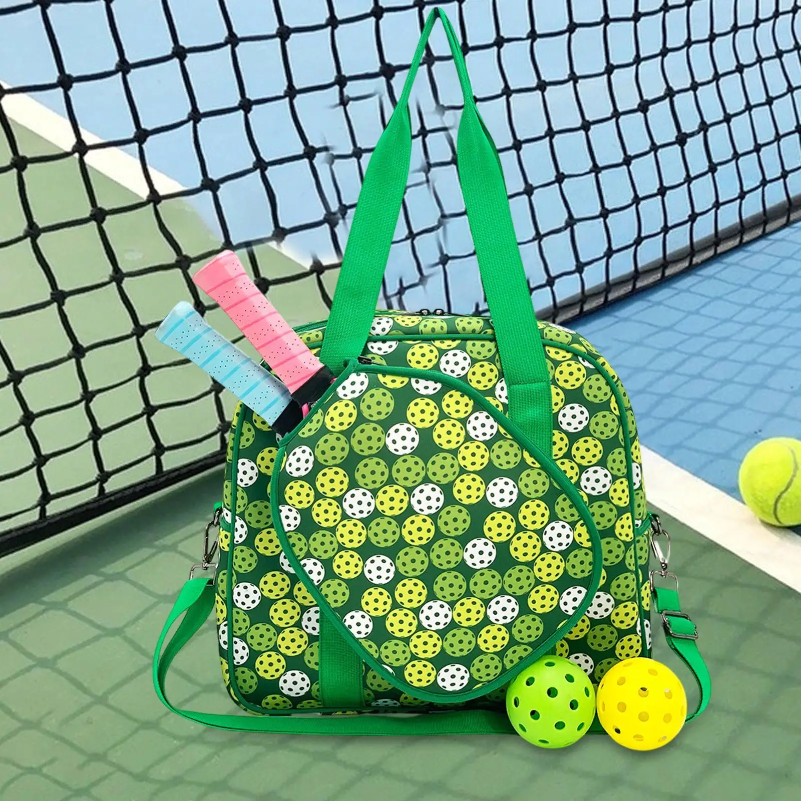 

Tennis Racquet Bag Pickleball Bag Lightweight Professional Fitness with Adjustable Strap Outdoor Carrier Sport Crossbody Tote