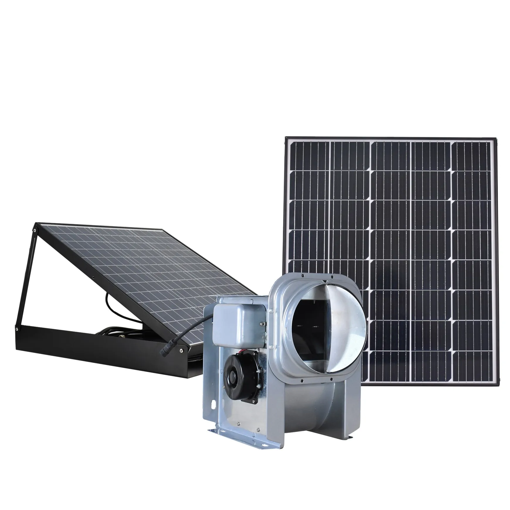 

Solar Powered Centrifuge Ducted Air Blower Fan Greenhouse Pipe-Type Suction Ventilation Exhaust Fan with Solar Panel System