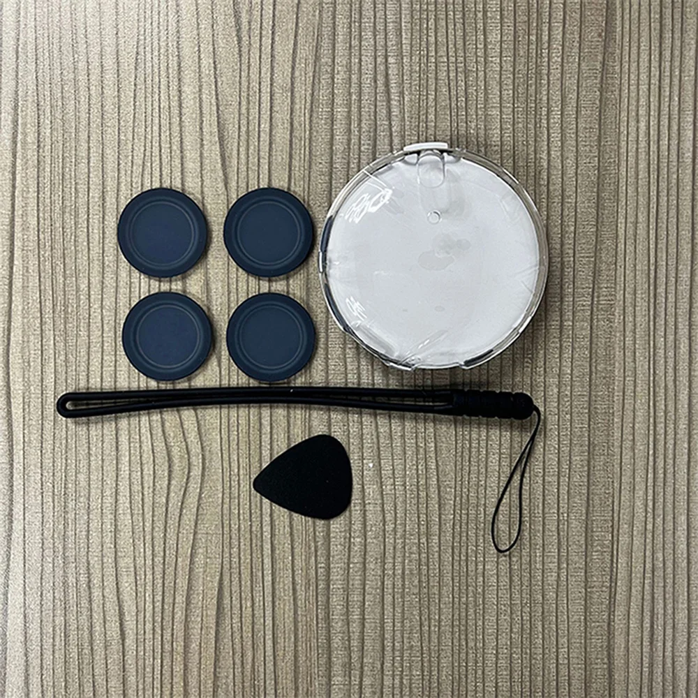 GO 플러스용 투명 PC 보호 케이스, 접착 패드 4 개, 핸드 스트랩 액세서리