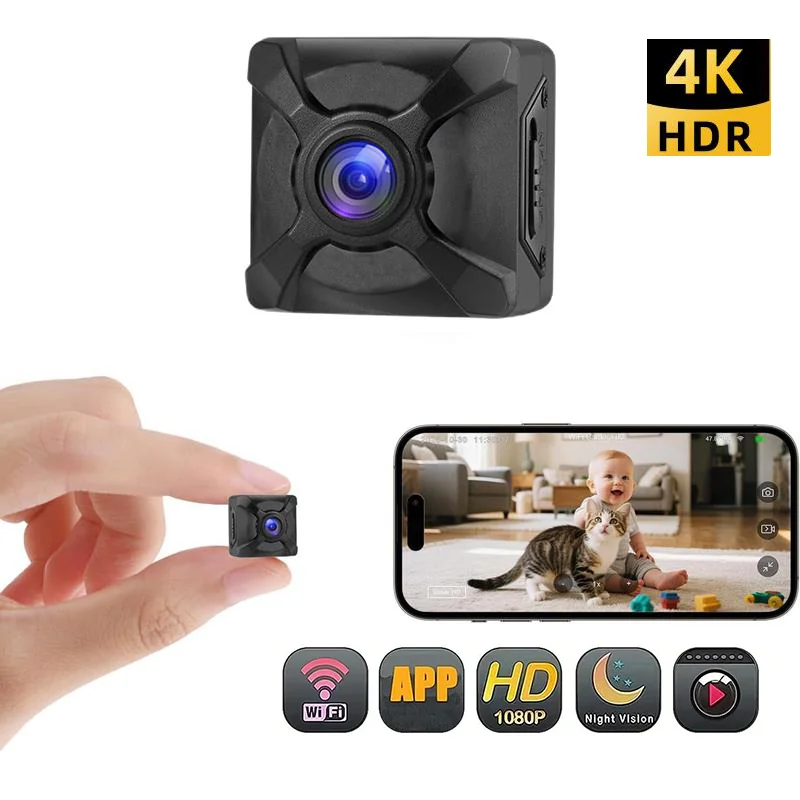Wireless Mini Camera Night Vision WiFi IP/AP Remote Monitor Rechargeable Battery Motion Detection Portable Camcorders Home