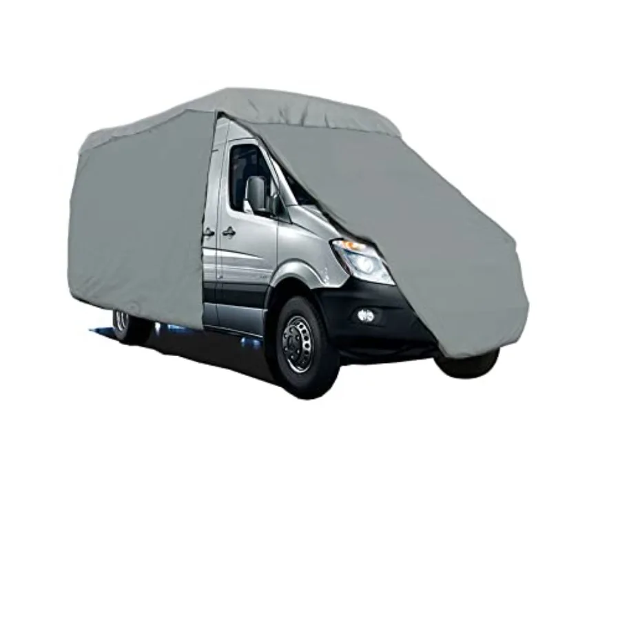 

Class B RV Cover Waterproof Tear-Resistant Windproof for 21ft L High Top Conversion Van with 24" Bubble Top Black Premium Outdoo