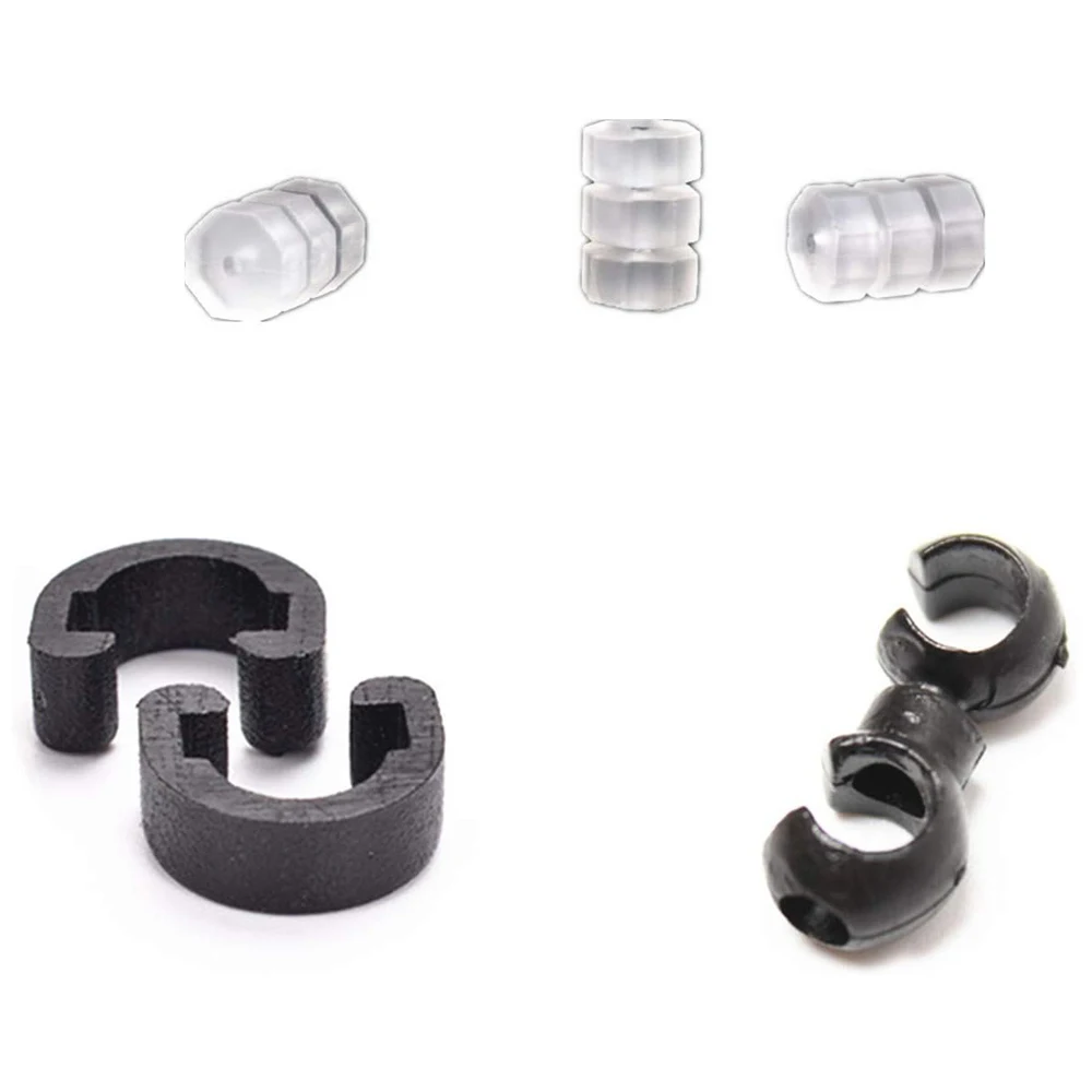 50 Stück MTB Fahrrad Rennrad C-Clips Klemmen Kabelführung + S-Haken Clips Haken + Fahrradkabel Donuts O-Ring Bremskabel Donut – Detail 3