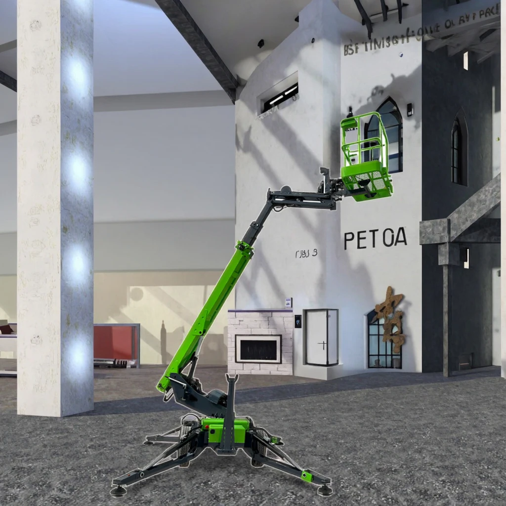 Telescopic Articulated Towable Boom Lift Hydraulic Cherry Picker Spider Boom Lift 16m 200kg Aerial Manlift