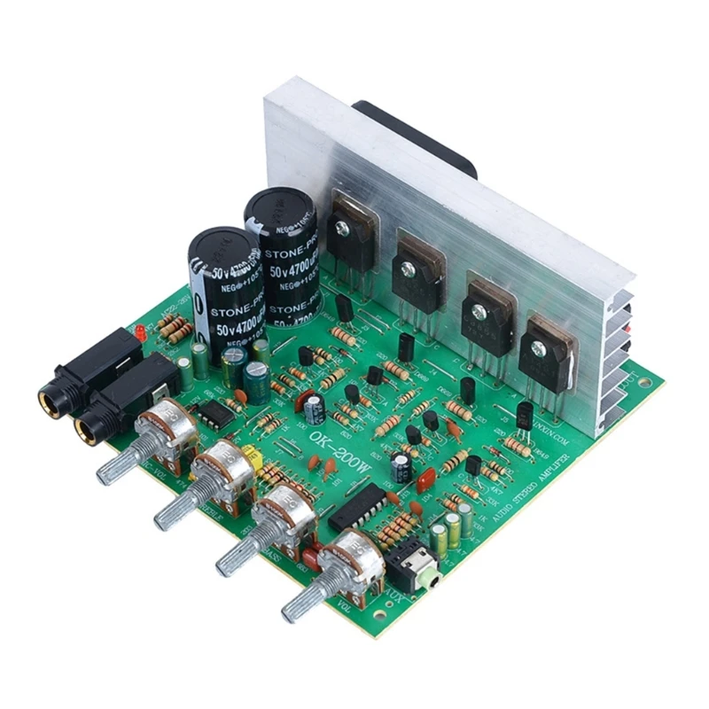 

200W 2CH Power Amplifiers Board A1633 C4278 Double AC18-26V Power Amp Plate Module Board with Microphones Input Drop shipping