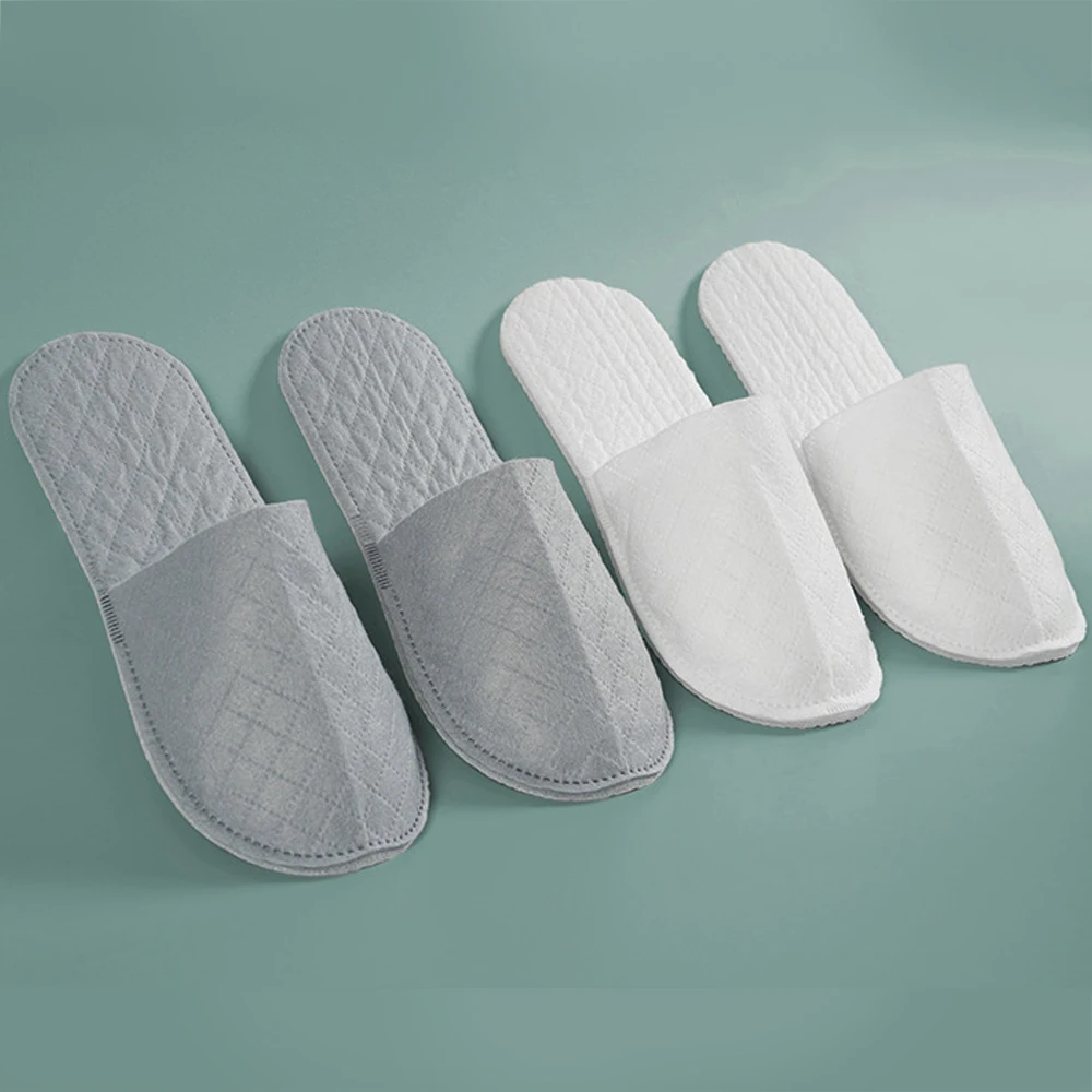 Wholesale Hotel Slippers 1 Pair Disposable Slippers Portable Travel Shoes Non-slip Home Shoes All-inclusive Slippers Flip Flop