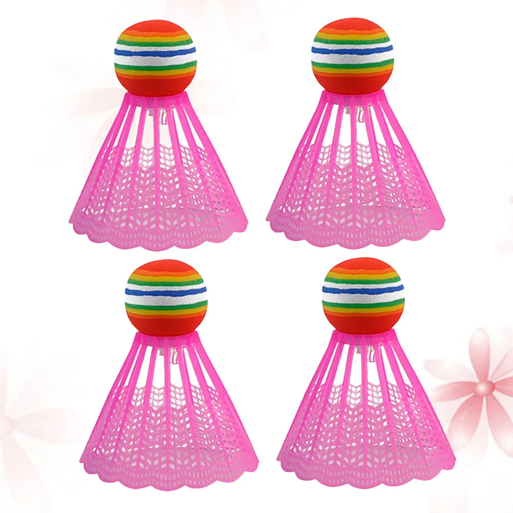 

4Pcs LED Illuminated Badminton Shuttlecocks Night Vision Nylon Strong Stability Resistant for School Sports Amateurs