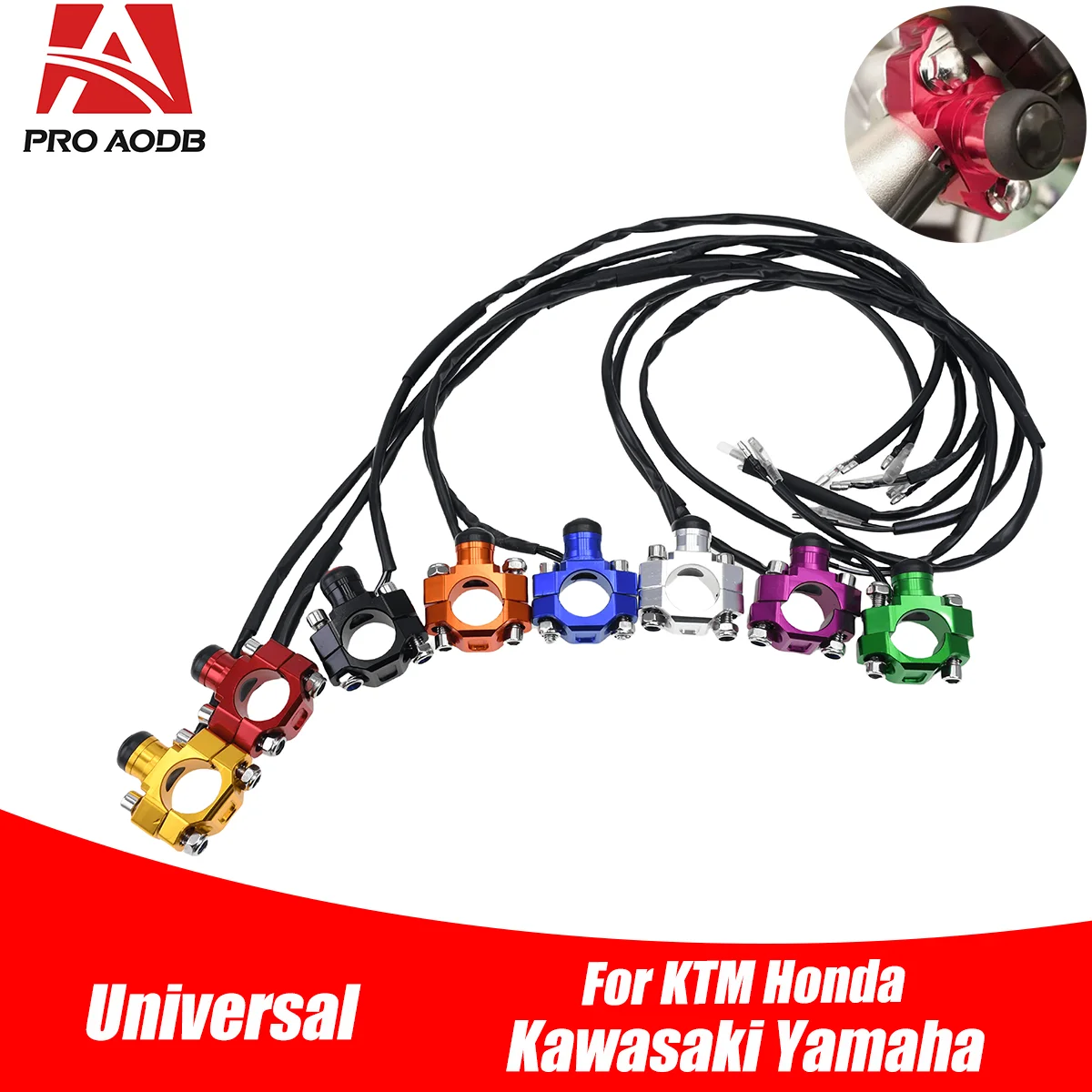 

Universal CNC Start Kill Switch Engine ON OFF Button For KTM HONDA YAMAHA YZF WRF EXC XCF CRF 230F 125-530 Motorcycle Dirt Bike