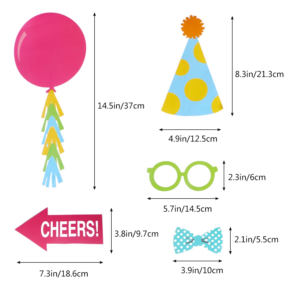 

20 Pcs Birthday Photo Booth Props Booth Props Party Balloons Birthday Supplies Funny Celebrations Handheld Photography