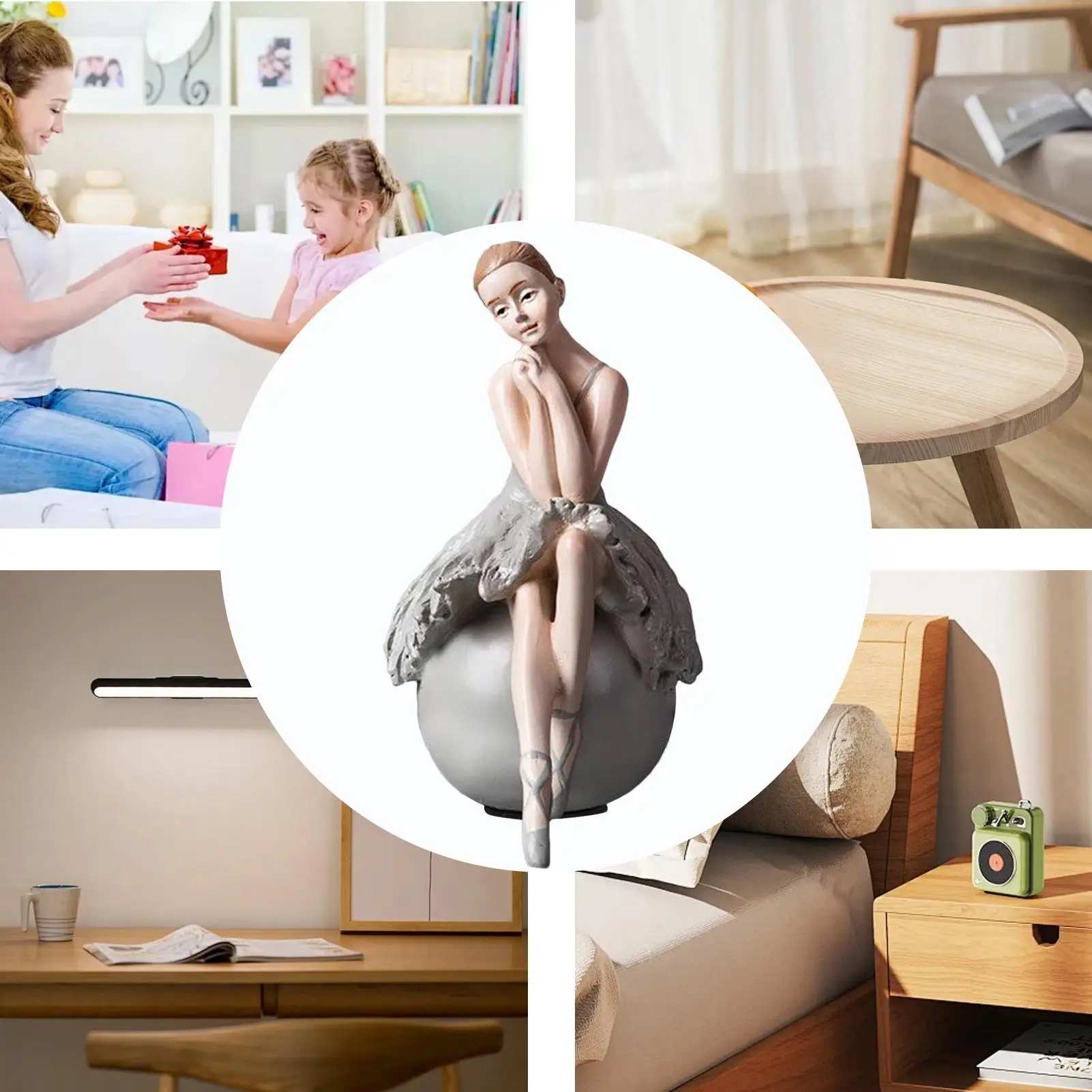 

Статуя танцующей девушки из смолы, миниатюры, фигурка балерины, украшения для дома, креативные украшения, мебель для новоселья