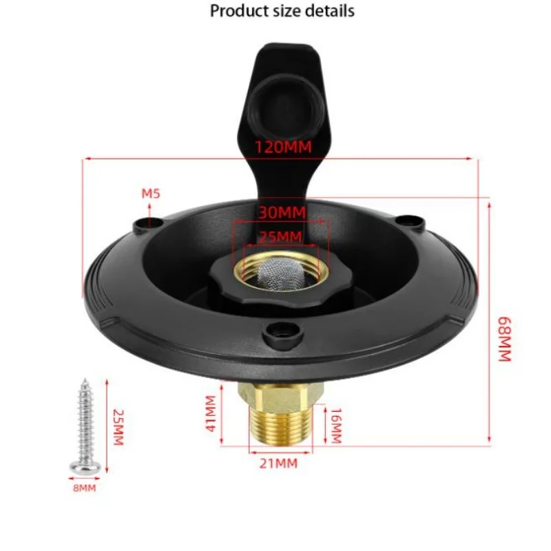 ISURE MARINE RV Water Inlet Connection Set Brass Rotary Thread Interface Unidirectional Water Injection With Check Valve Set