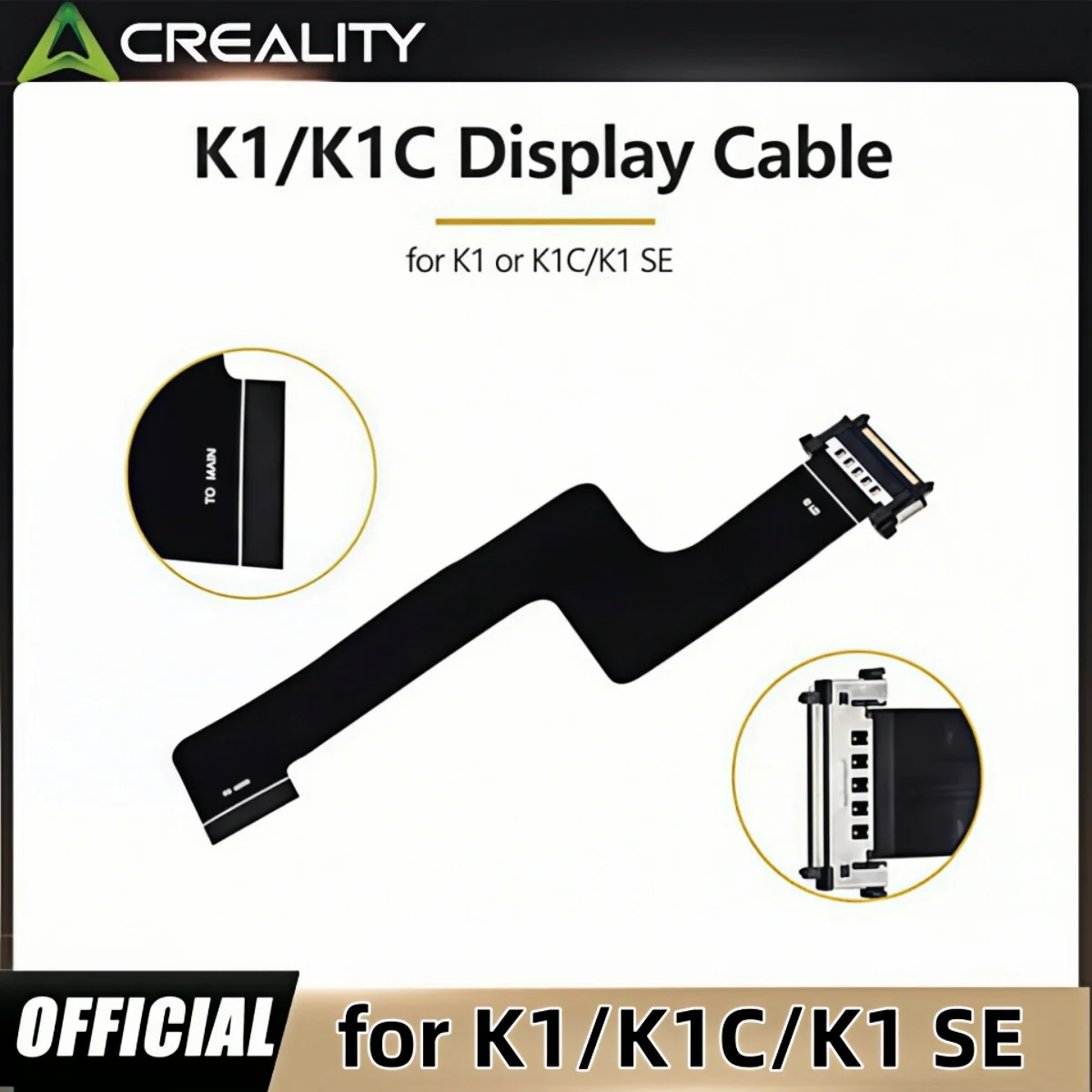 

Creality K1/K1C Touch Screen FPC Cable,40 Pins Touch Screen FPC Cable Compatible with K1/K1C/K1 SE 3D Printer