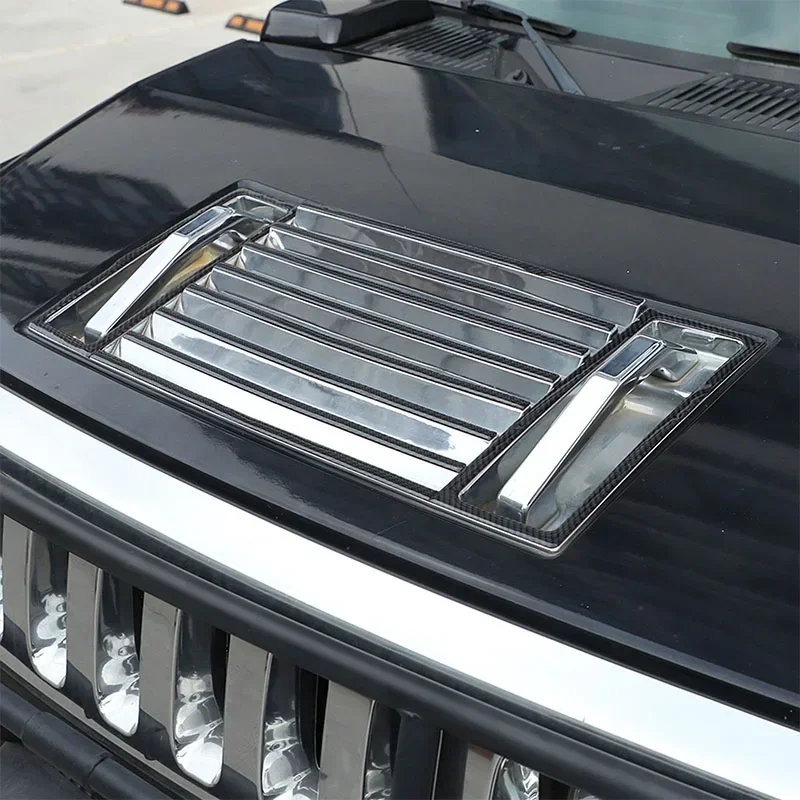 

Для 2003-2007 Hummer H2 мягкое углеродное волокно, передний капот автомобиля, вентиляционное отверстие, декоративная полоса, наклейка, аксессуары для защиты экстерьера автомобиля