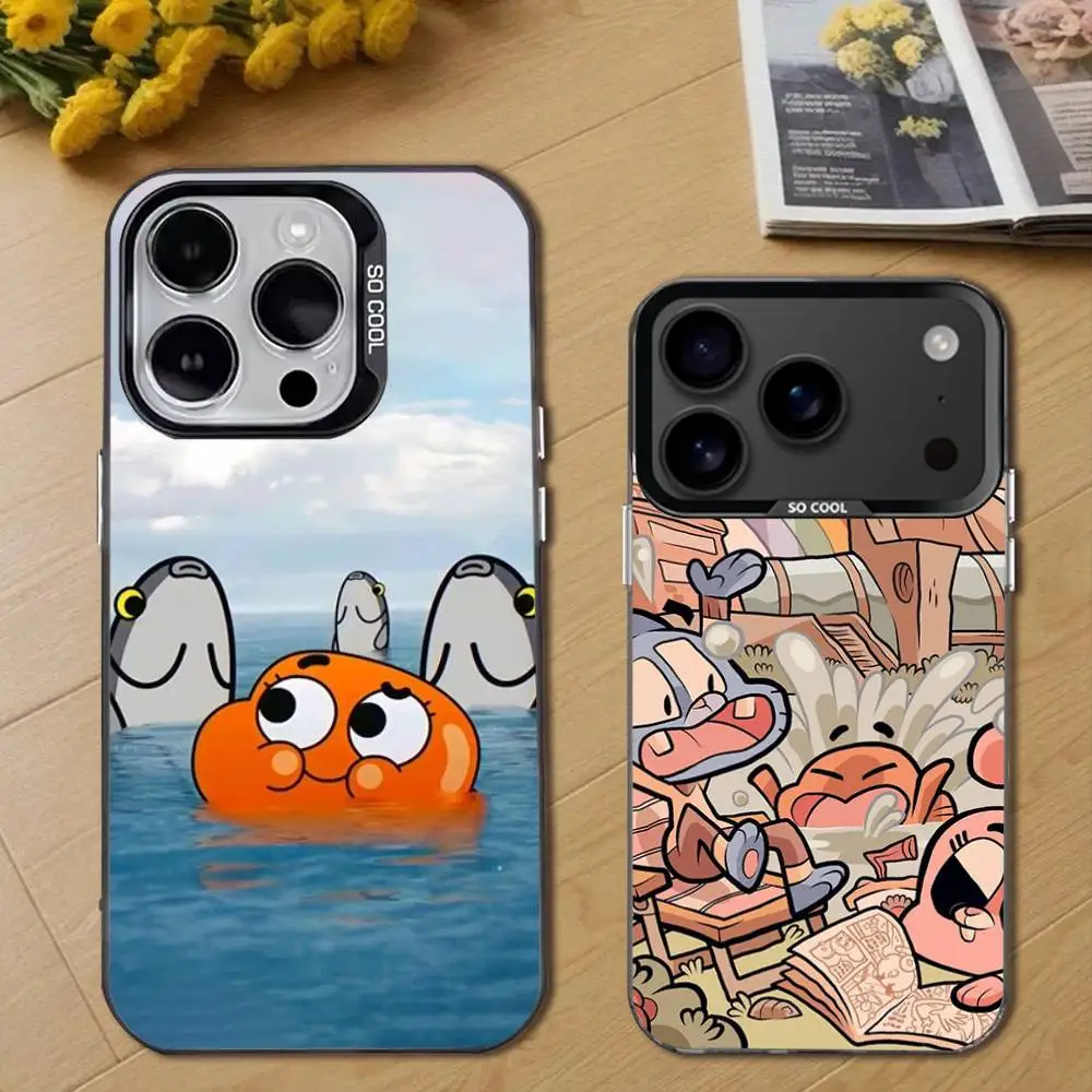 

Cute Cartoon G-Gumball Phone Case For iPhone 17,16,15,14,13,12,11,Pro,Max,Plus,E,Air,Mini Black Tpu Cover