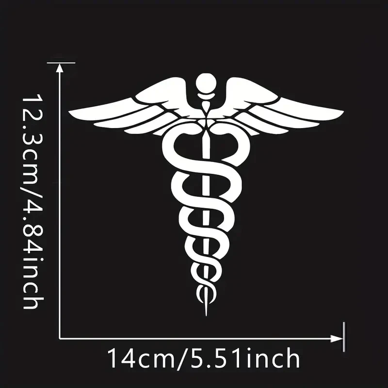 1pc First Responder EMT Caduceus Nurse Fireman Doctor -Car Stickers, Vinyl Decals. view 3