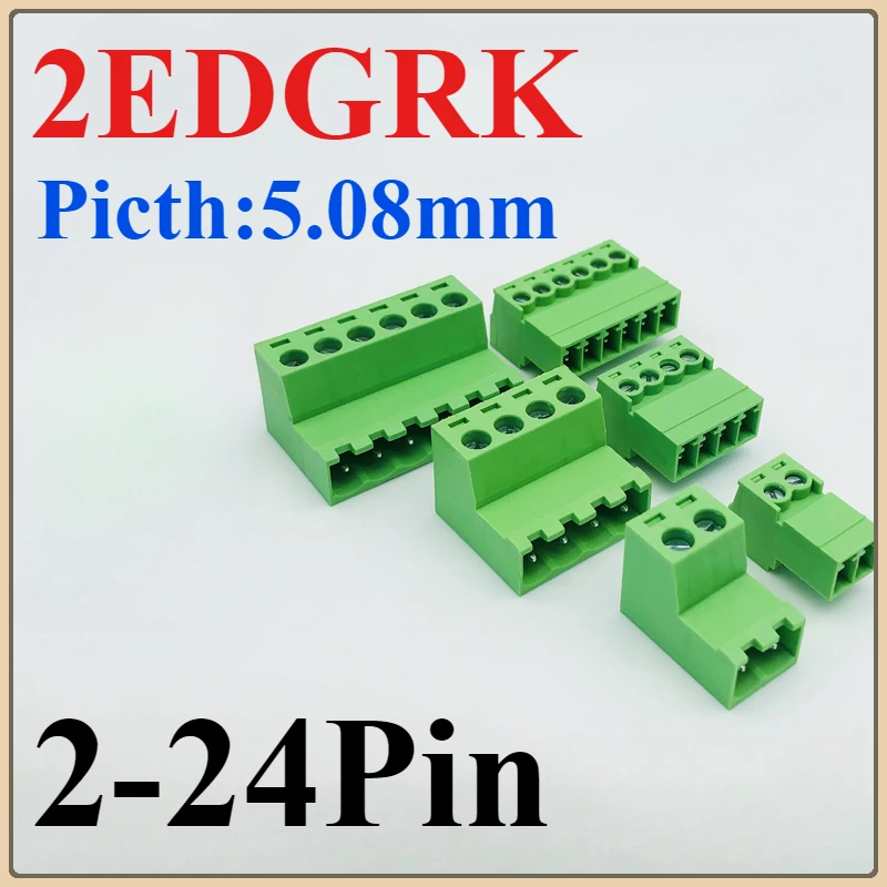 

5PCS 2EDGRK 5.08mm Solderless Docking Type Plug-in Terminal Block 2EDG 5.08mm 2P 3P/4P/5P/6P/7P/8P/9P/10P/12P-24P