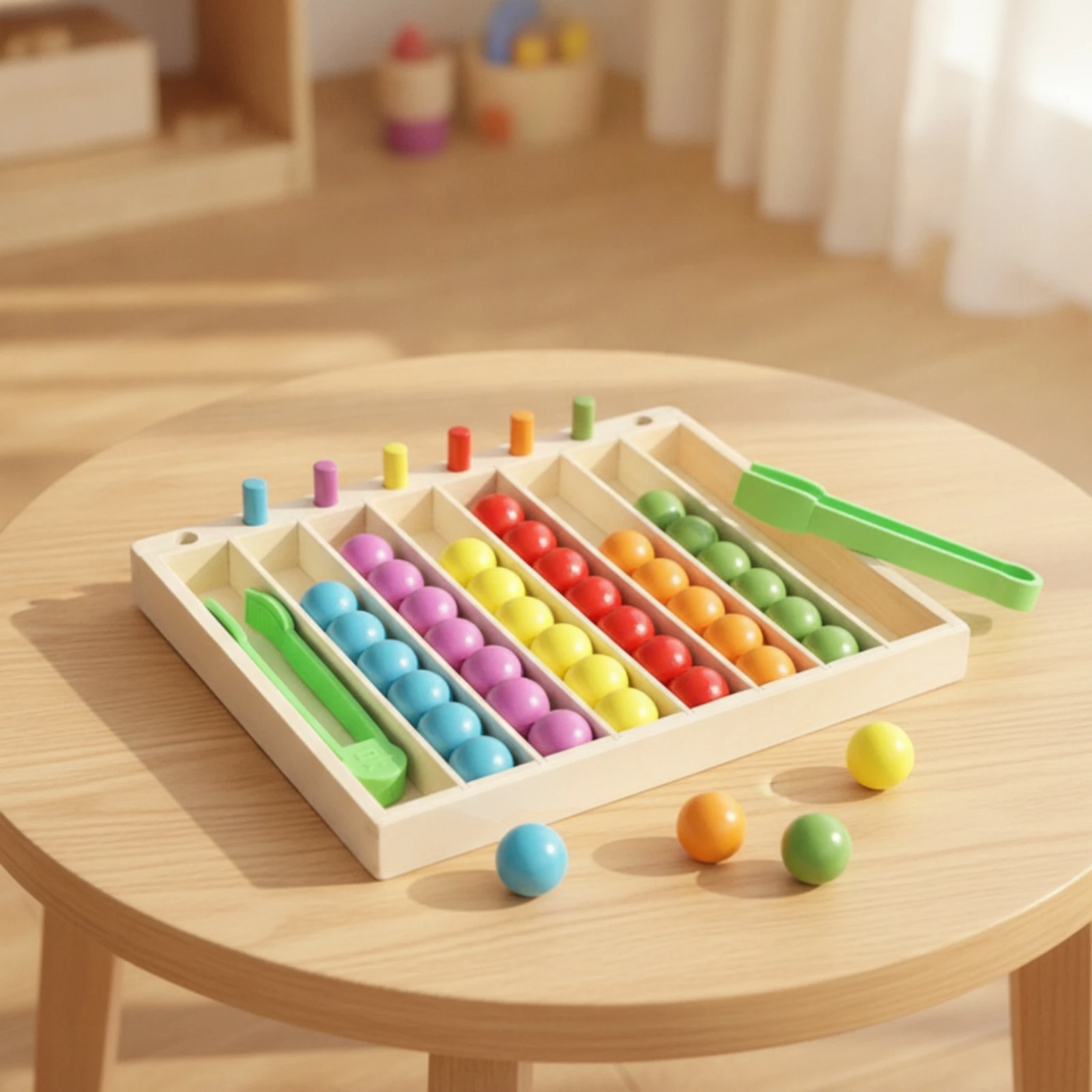 wooden-sorting-tray-with-tweezers-educational-color-sorting-board-color-matching-game-safe-wooden-peg-board-game-sensory