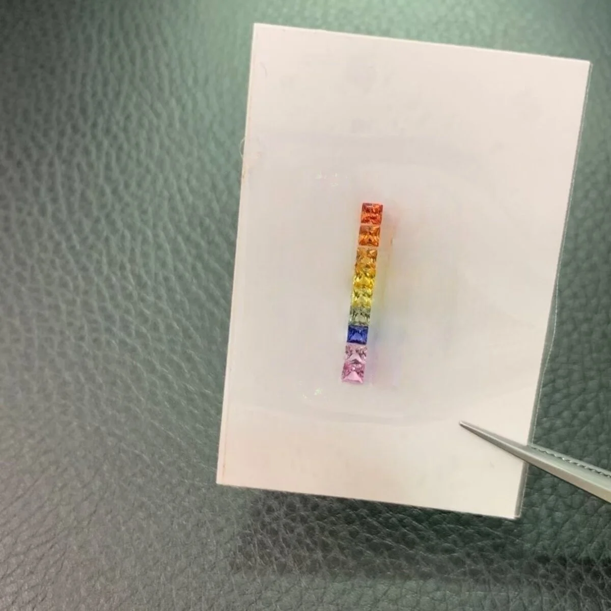 

100% Lab Grown Sapphire Loose Gemstones Square Princess Cut Gradient Rainbow Color For Advanced Jewelry Ring Bracelet Inlay