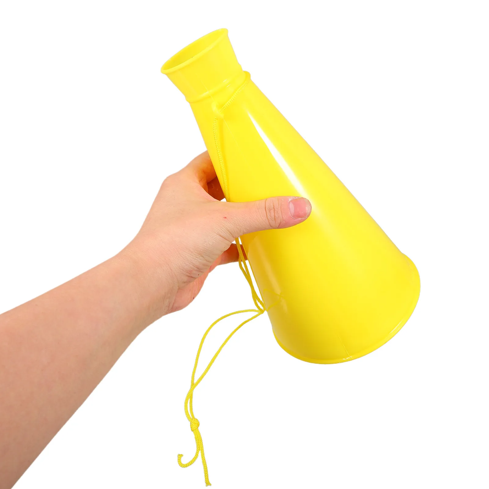 

3pcs Yellow Mini Megaphone Cheer Bull Horn Loudspeaker Plastic Party Horns Game Accessories Fans Football Toy Lightweight