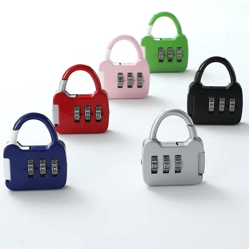 

Color Random Mini Password Padlock Trolley Box Password Lock Student Dormitory Cabinet Password Small Lock Backpack Zipper Lock