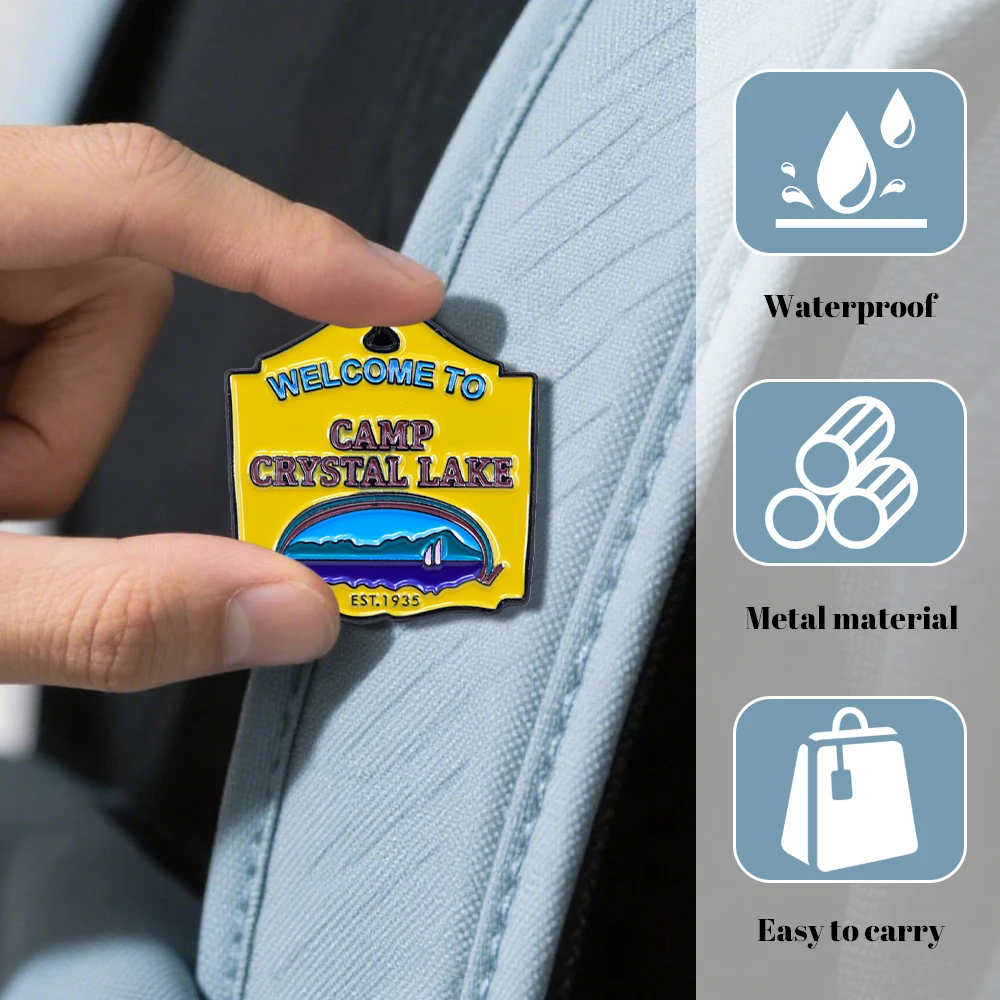 مرحبا بكم في كامب كريستال ليك بروش أفلام الرعب الجمعة الطرفية المينا دبوس الخبز الطلاء شخصية شارة سبيكة الملحقات