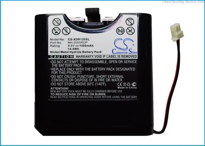 Batterie numérique DAB 2025 9,6 V 1500 mAh NH-2000RDP pour Sony RDP-XF100IP, XDR-DS12iP, RDP-V20IP
