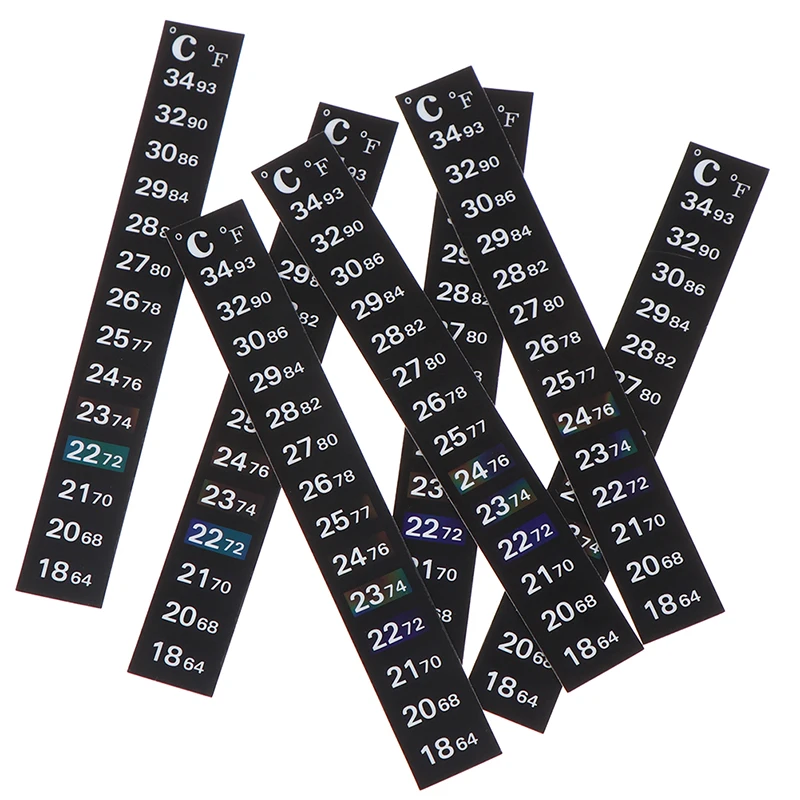 5pcs Stick-on Digital Aquarium Fish Tank Fridge Thermometer Sticker Measurement Stickers Temperature Control Tools Products