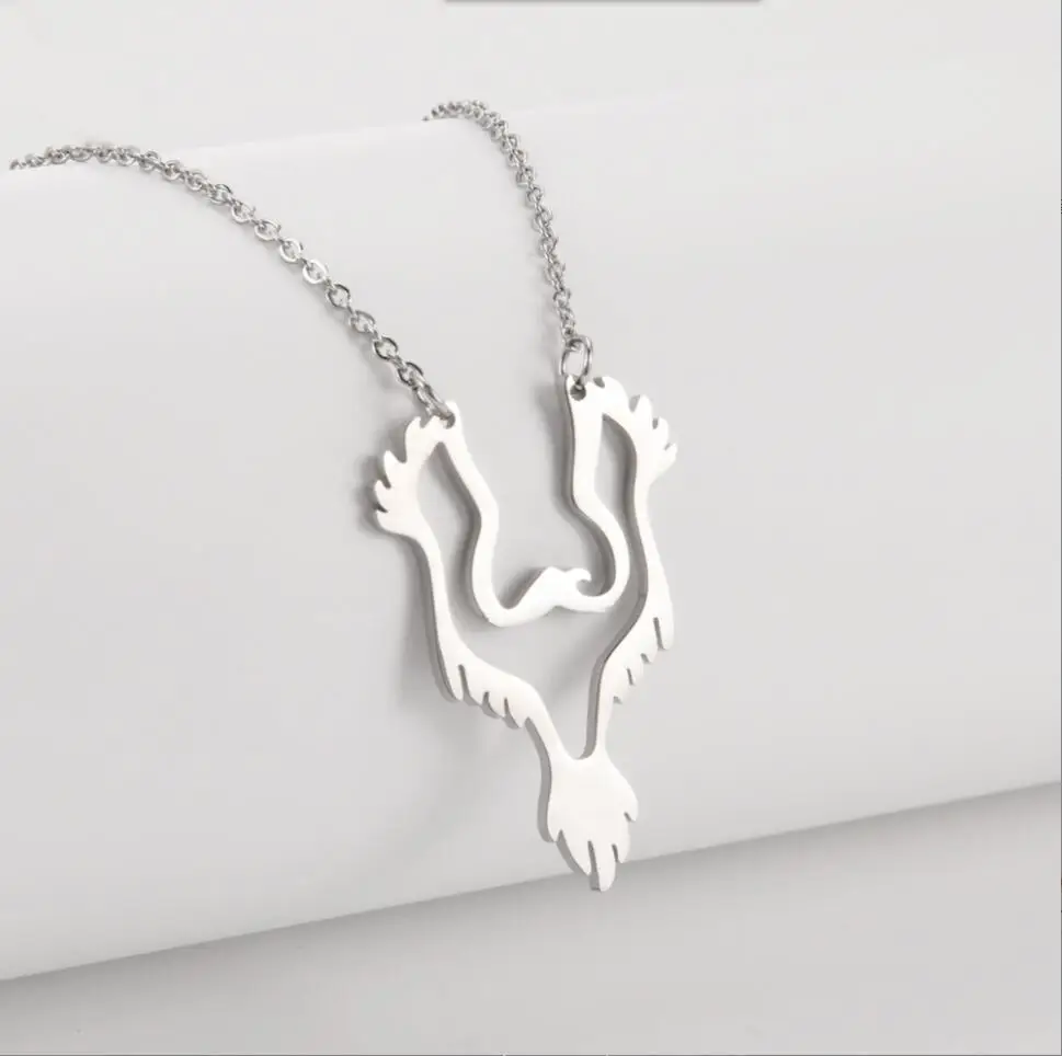 1PC Stainless Steel Albania Eagle Pendant Necklaces for Men Women Coat of Arms  Eagle Necklace Jewelry F1369