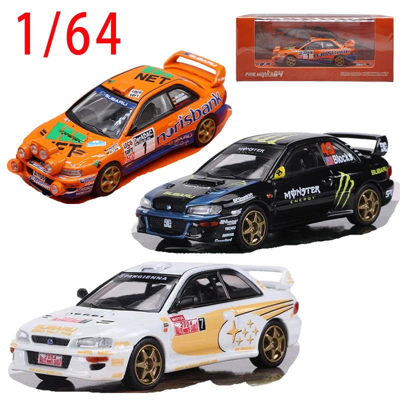 

Fineworks литой под давлением масштаб 1/64 Subaru WRC модель раллийного автомобиля из сплава Subaru WRC модель гоночного автомобиля статическая коллекция орнамент