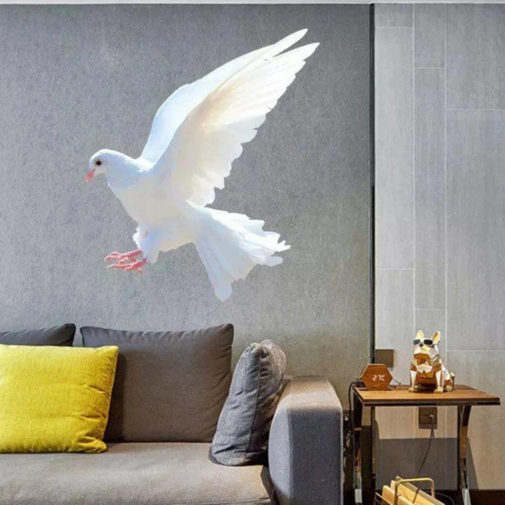 Peace Dove Wall Stickers for Living Room Bedroom Bathroom Vinyl Decals Scratch-Proof Home Decoration Animal Wall Accessories view 2