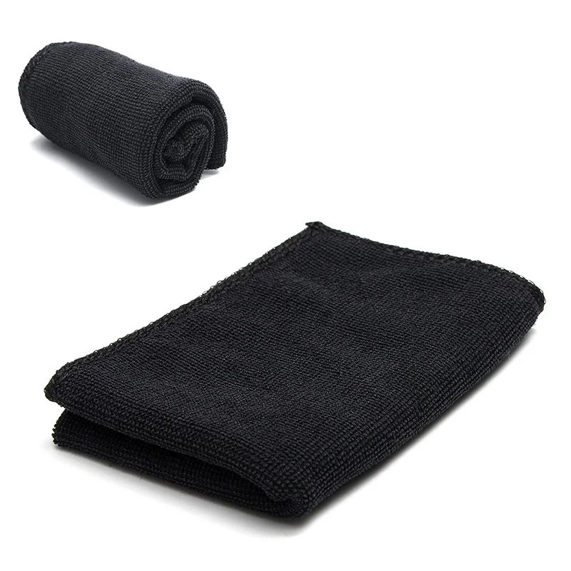 10pcs/lot Car Care Polishing Wash Towels Microfibers Car Detailing Cleaning Soft Cloths Home Window 30x40cm Black