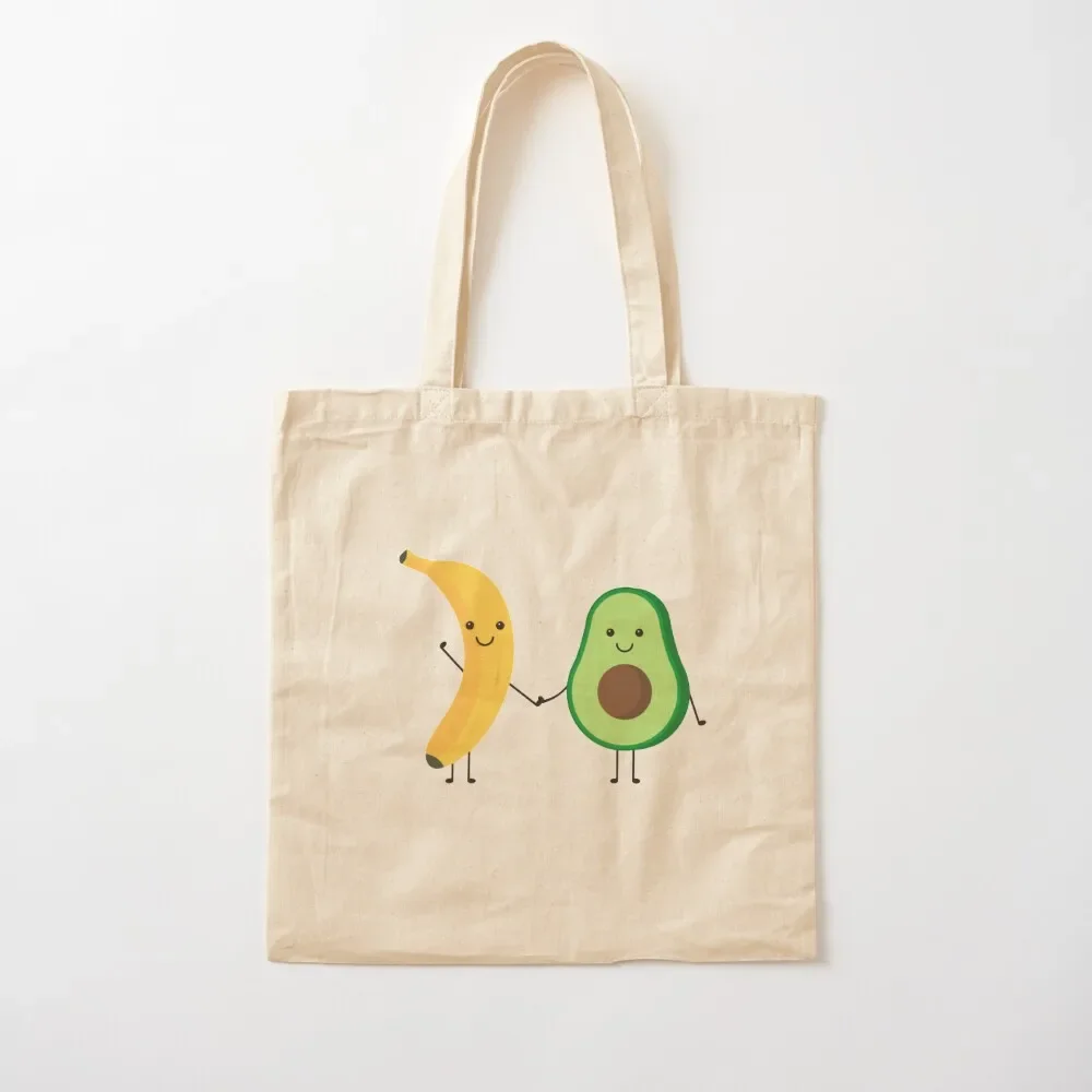 

avocado with banana Tote Bag tote bag screen hand bag ladies