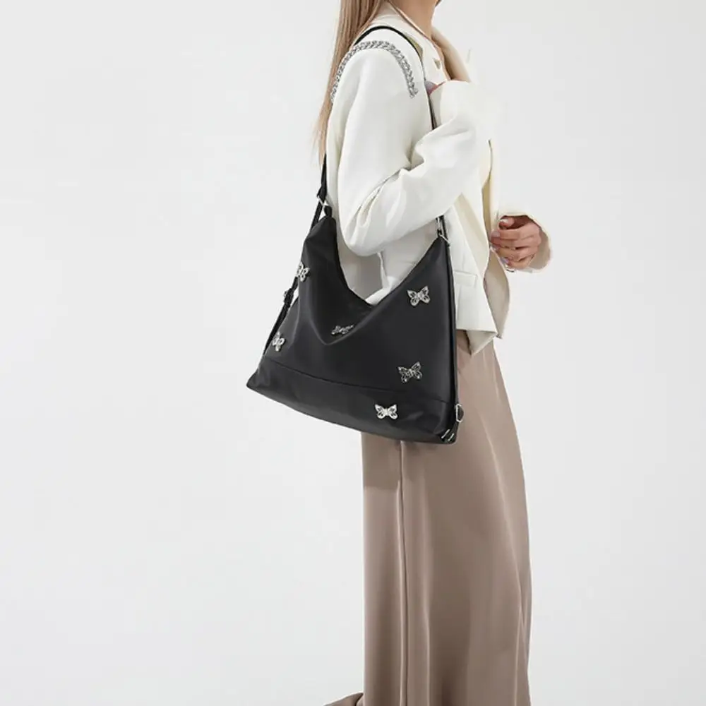 Simple Y2K Butterfly Shoulder Bag Shopping Bag Mommy Bag Large Capacity Tote Bag Underarm Bag Storage Bag Crossbody Bag Travel