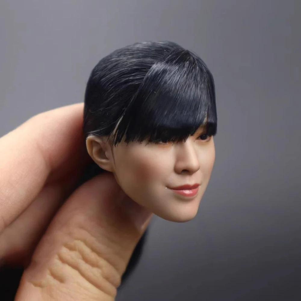 Zu Verkaufen 1/6 Schönheit Weibliche Asien Orient Mädchen Lächeln Version Kopf Skulptur Carving Für 12 "Action-figuren DIY Sammeln