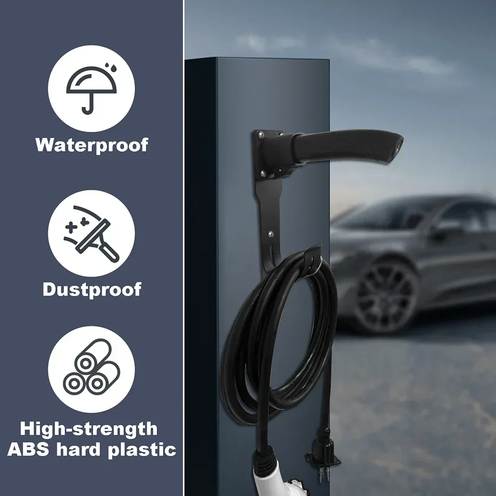 For Electric Vehicles Charger Stand EV Charging Cord Garage Setup Easy Installation Non-Deformation Practical Materials