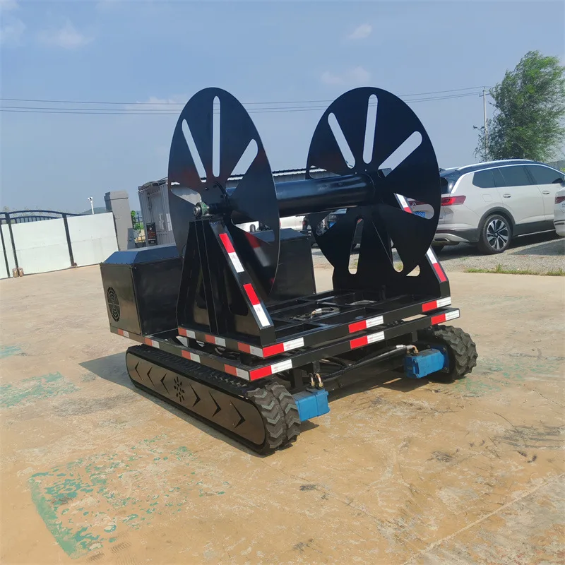 Diesel Hydraulic Cable Engineering Rubber Track Chassis, All Terrain Fiber Optic Reel Holder