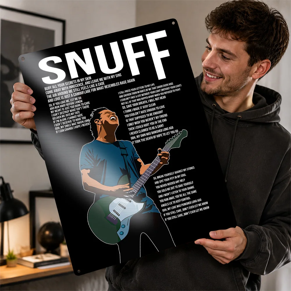 Snuff Lyrics Personalized 3D Textured Metal Poster Wall Art Vintage Tin Signs for Luxury Decoration Home Decor Items Wand Deko