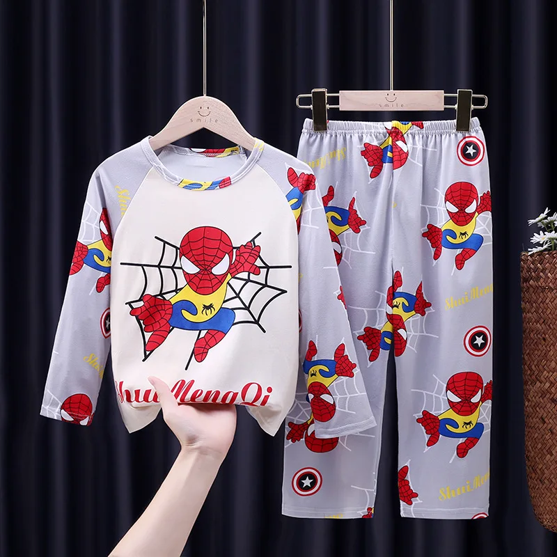 Disney mickey mouse pajmas conjunto anime outono algodão crianças pijamas para meninos e meninas conjuntos de roupas para casa roupa de dormir