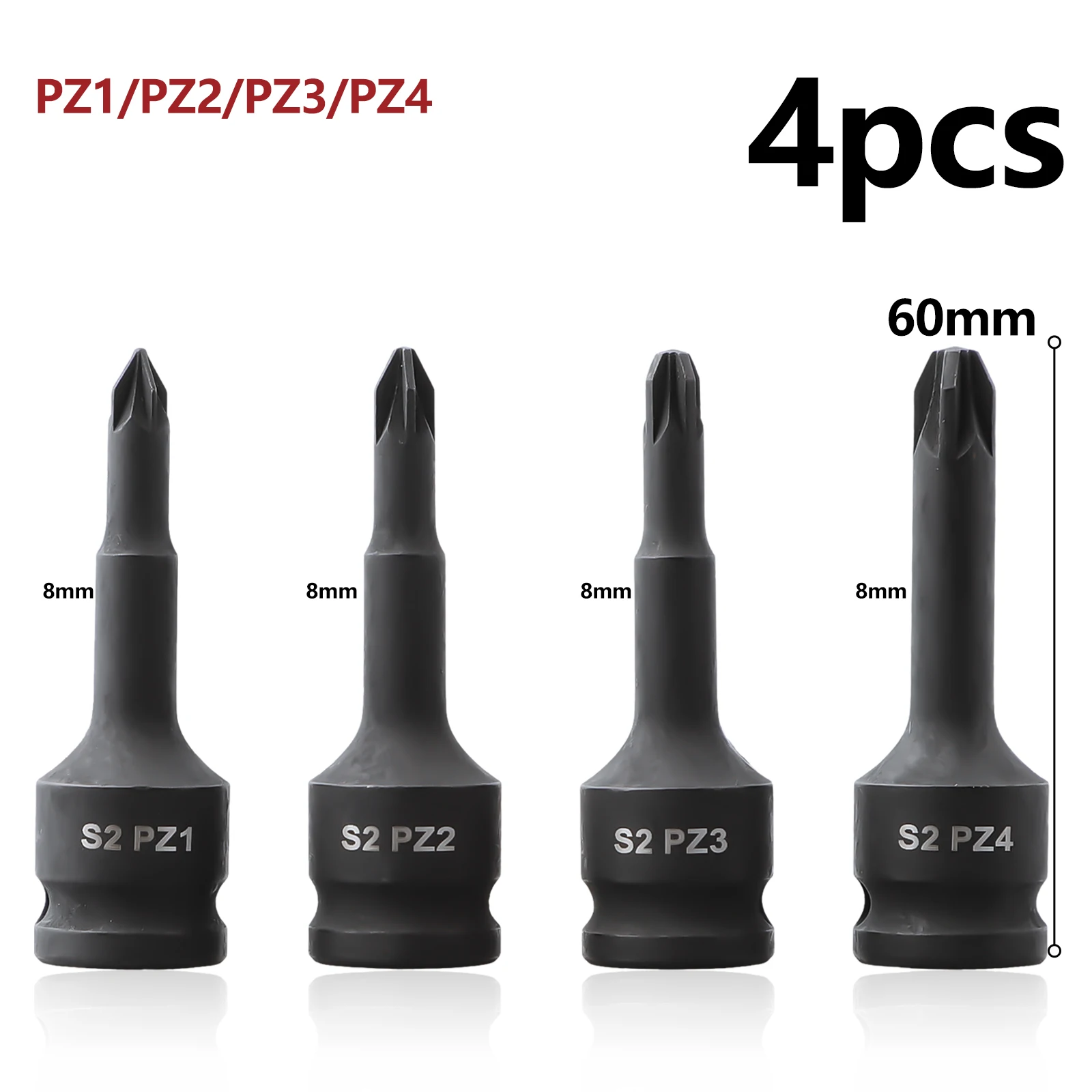 Compact and Practical Socket Adapter Kit Perfectly Fits Standard Wrench Drives at Size of 38 Inches Including Four Adapters