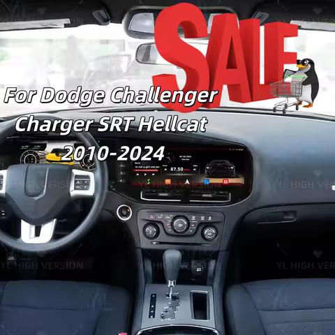 Carplay Android For Dodge Charger Challenger SRT Hellcat 2010-2023 Car Radio Touch Screen Multimedia Player GPS Naviga 4G Unit