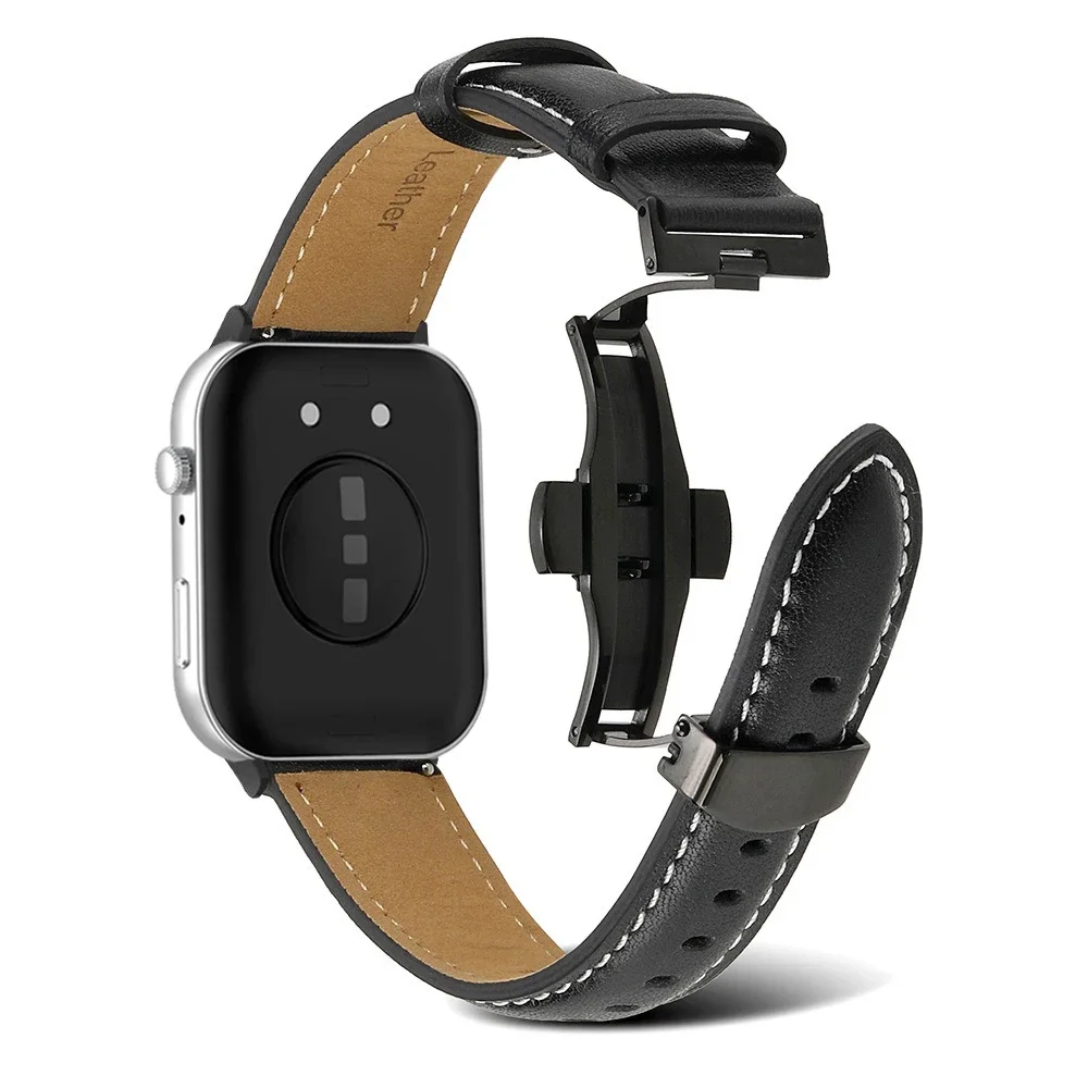 Cinturino in pelle per Huawei Watch Fit 3/Fit 4/Fit 4 pro Cinturino con fibbia a farfalla in metallo per orologio Fit 4/Fit 4 pro Band Accessori